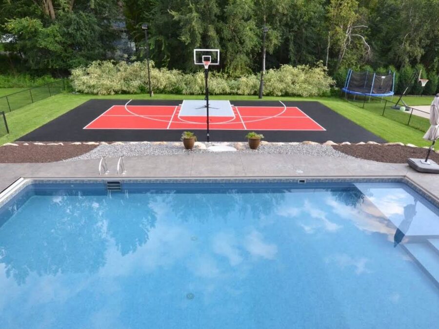 Custom logo basketball court NJ