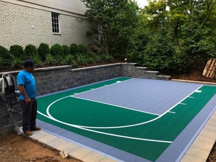 Court with pool Bergen County